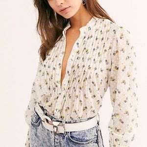 Free People Flowers in December Blouse